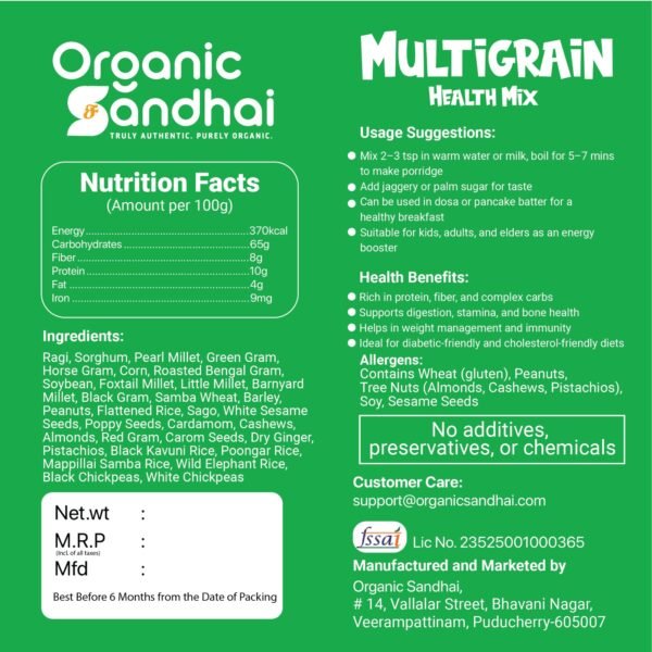 Multigrain Health Mix + Sprouted Raagi Mix