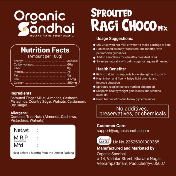 ABC(Naatusakkari)+Sprouted Ragi Choco Mix