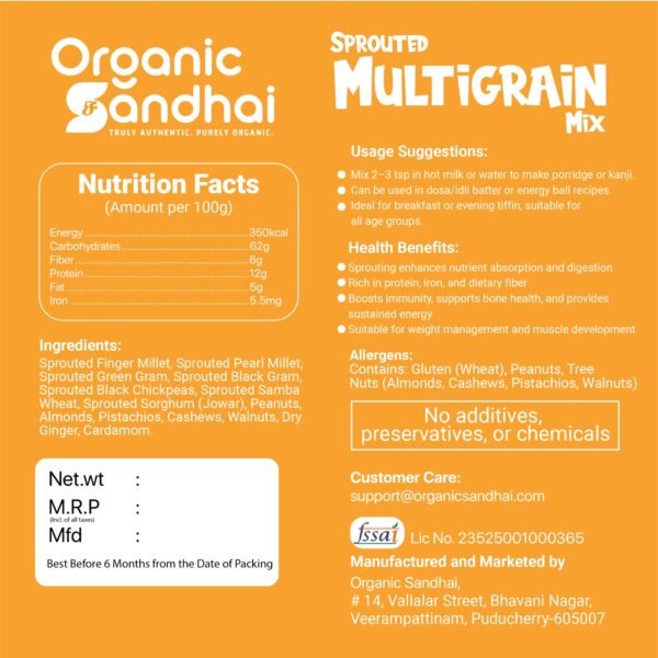 Sprouted Multigrain Mix+Sprouted Raagi Choco Mix